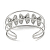 Non-Tarnish 304 Stainless Steel Wide Hollow Bowknot Open Cuff Bangles BJEW-Q348-04P-01-3
