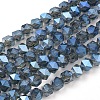 Electroplate Glass Beads Strands EGLA-L018-B-FR03-1