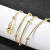 3MM Brass Round Ball Snake Chain Necklaces NJEW-M108-03G-5