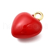 Brass Enamel Charms KK-P303-11G-2