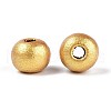 Spray Painted Round Natural Schima Wood Beads WOOD-A018-6mm-31-5