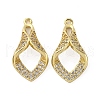Brass Micro Pave Cubic Zirconia Pendants KK-F897-01G-1