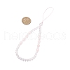 Natural  Rose Quartz Mobile Straps HJEW-JM03414-02-3