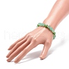 Natural Green Aventurine & Lampwork Evil Eye Round Beaded Stretch Bracelet BJEW-JB08713-07-3