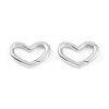 Anti-Tarnish Rhodium Plated 925 Sterling Silver Spring Gate Rings STER-K173-25P-1