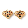 304 Stainless Steel Enamel Pendants STAS-L022-528G-1