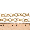 304 Stainless Steel Textured Rolo Chain Necklaces for Women NJEW-U050-01G-5