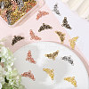 CHGCRAFT 100Pcs 5 Colors Tibetan Style Alloy Chandelier Component Links FIND-CA0009-80-4