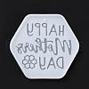 Mother's Day Theme DIY Pendant Silicone Molds DIY-P053-10-3