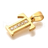 Ion Plating(IP) 304 Stainless Steel Rhinestone Pendants STAS-U035-01G-T-2