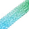 Gradient Color Baking Painted Glass Bead Strands DGLA-A039-T2mm-A018-4