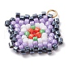 Seed Beads Beaded Charms PALLOY-MZ00324-4