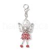 7Pcs Angel Acrylic & Glass Pearl Pendant Decorations HJEW-JM03360-4