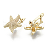 Brass Hoop Earring Findings with Latch Back Closure KK-S348-508-NF-3