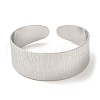 Non-Tarnish 304 Stainless Steel Textured Cuff Bangles for Women BJEW-L682-016P-1