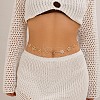 Alloy Spiral Sun Link Chain Waist Belly Chains for Women FS-WG87700-01-1
