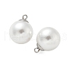 Plastic Imitation Pearl Beads Pendants STAS-Z009-02F-P-2