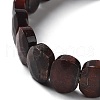 Natural Tiger Eye Beaded Stretch Bracelet G-E010-01-11-3