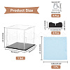 Square Transparent Acrylic Golf Ball Display Case AJEW-WH0323-04-2