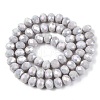 Electroplate Glass Beads Strands EGLA-A044-P8mm-B19-3