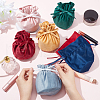 BENECREAT 7Pcs 7 Colors Velvet Jewelry Drawstring Gift Bags ABAG-BC0001-39-3