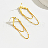 Elegant V-shaped S925 Sterling Silver Clear Cubic Zirconia Stud Earrings YS7829-3