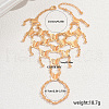 Luxurious & Elegant Brass Butterfly Link Finger Ring Bracelets for Women UK2567-6