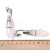 Natural Rose Quartz Faceted Pointed Bullet Big Pendants G-L524-19P-08-3