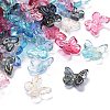 Two Tone Transparent Spray Painted Glass Charms GLAA-T016-22-1