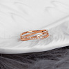 304 Stainless Steel Micro Pave Clear Cubic Zirconia Finger Rings for Women FS-WG1B662-03-2
