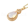 Brass Micro Pave Cubic Zirconia Pendant Necklaces NJEW-E106-19KCG-2