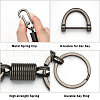 CHGCRAFT 4Pcs 2 Colors Zinc Alloy Push Gate Snap Keychain Clasp Findings FIND-CA0005-88-3