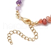 Chakra Natural Rose Quartz & Amethyst & Apatite & Aquamarine & Green Aventurine & Tiger Eye & Carnelian Chip Beaded Bracelets for Women BJEW-JB11741-02-4