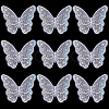 Butterfly Polyester Embroidery Ornament Accessories PATC-WH0008-23-1