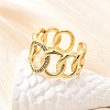 Brass Micro Pave Cubic Zirconia Cuff Rings for Women RJEW-F184-16G-3