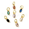Brass Micro Pave Cubic Zirconia Pendants KK-Z102-05G-01-1