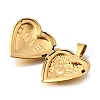 316 Stainless Steel Locket Pendants STAS-N0016-18B-G-2