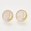 Brass Stud Earring Findings KK-N216-37G-04-NF-2