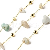 Handmade Natural Amazonite Chip Beaded Chains CHC-F020-09G-05-1
