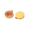 Ion Plating(IP) 304 Stainless Steel Enamel Charms STAS-M102-23G-02-2