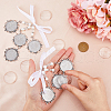 2Pcs 2 Styles Flat Round Alloy Pendant Decorations HJEW-AB00453-3