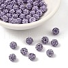 Polymer Clay Rhinestone Beads RB-H284-6MM-Half-371-1