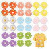 CHGCRAFT 32Pcs 8 Colors Handmade Fibre Knitting Ornament Accessories FIND-CA0009-67-1