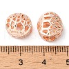 Rack Plating Alloy European Beads PALLOY-S189-08RG-2