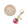 4Pcs Tomato Glass Seed Beaded Pendant Decorations HJEW-MZ00264-5