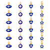 DICOSMETIC 24Pcs 4 Style Rack Plating Brass Enamel Charms KK-DC0001-84-1