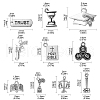 100Pcs 10 Style Tibetan Style Alloy Balance Pendants TIBEP-CJ0002-08-2