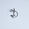 Claw Cone 304 Stainless Steel Cubic Zirconia Hoop Lip Rings FS-WG1AB27-27-3