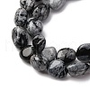 Natural Snowflake Obsidian Beads Strands G-K395-A04-02-4
