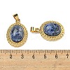 Natural Sodalite Oval Pendants G-B079-02G-07-3